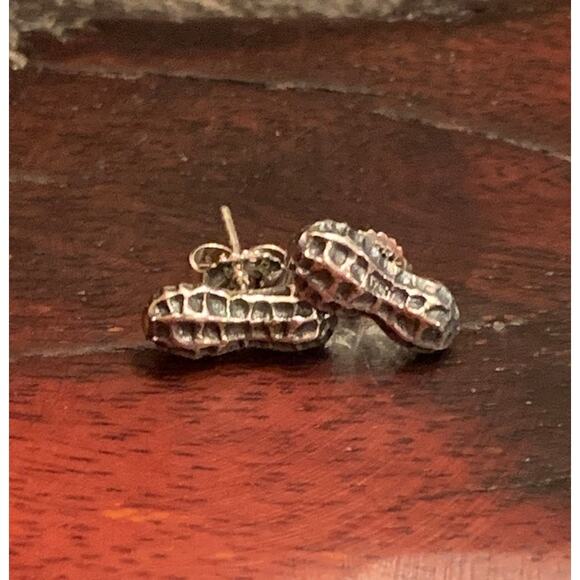 Rare and Retired James Avery Sterling Silver Peanut Earrings - Picture 5 of 8